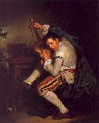 Jean Baptiste Greuze The Guitarist oil painting